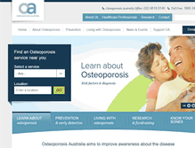 Tablet Screenshot of osteoporosis.org.au